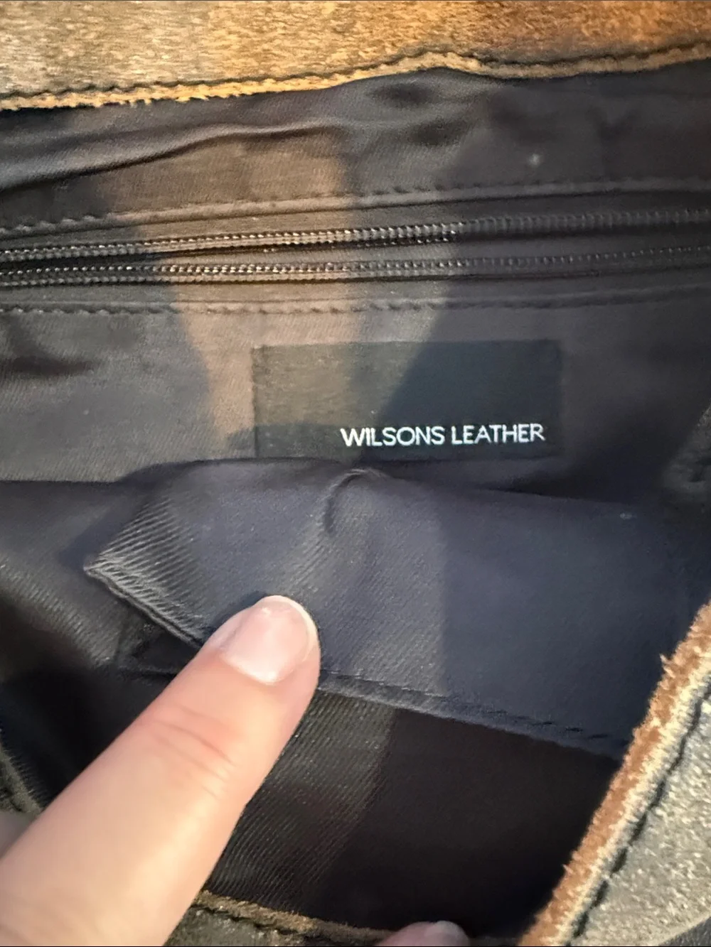 Wilsons Leather Vintage Brown and Black Men's Messenger Crossbody Bag